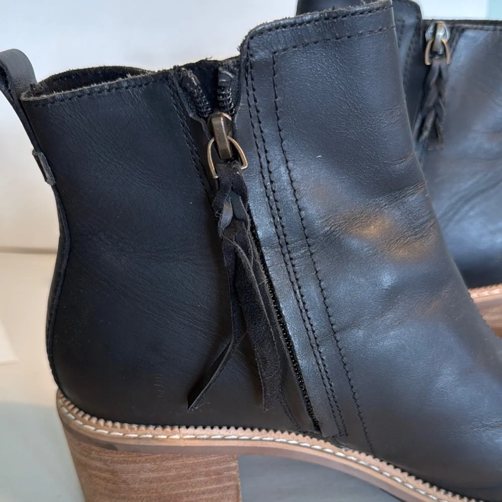 Black Leather Ankle Boots